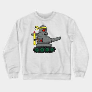 Ninja Tank Cartoon Crewneck Sweatshirt